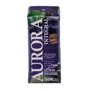 SUCO DE UVA AURORA TINTO INTEGRAL 200ML TP (CX C/ 24 UN)